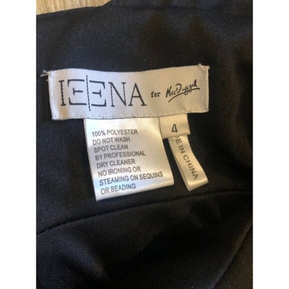 NWOT IEENA FOR MAC DUGGAL Halter slit black Gown dress Size 4 - Picture 8 of 8